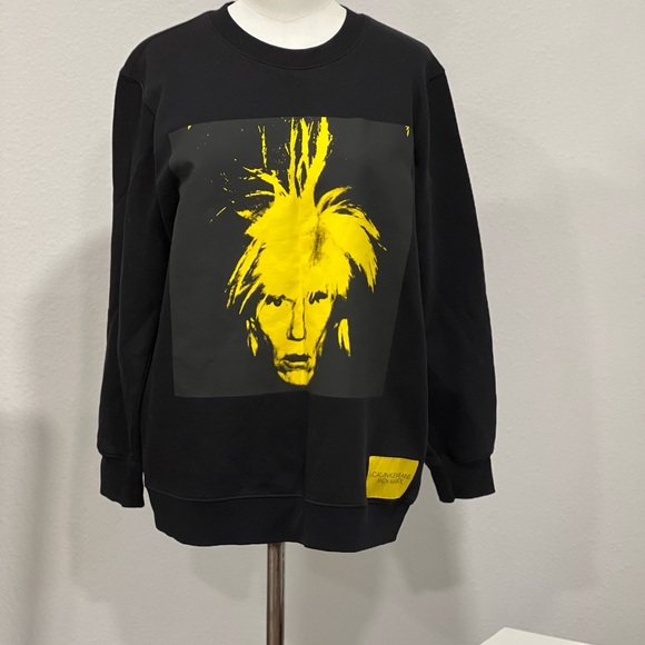 Bold Yellow Graphic Crewneck Sweater